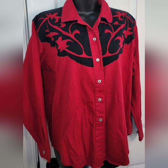 The Vintage Southwest Canyon Rodeo Cowgirl Button Down Shirt in size Medium - Picture 5 of 9